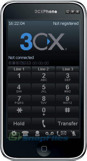screen capture of 3CXPhone Free Edition