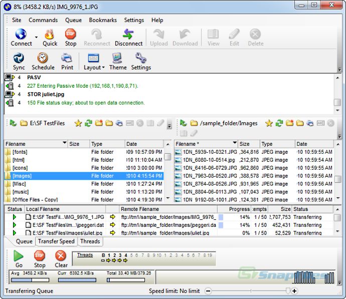 screen capture of 3D-FTP