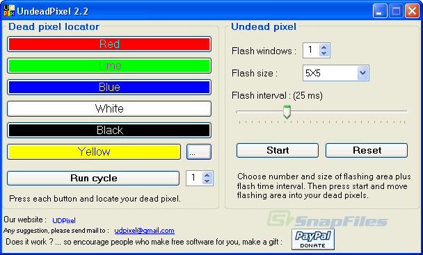 screen capture of UDPixel