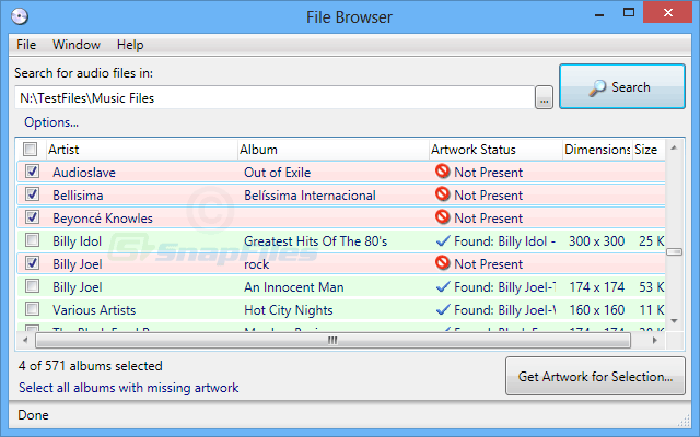 screenshot of Album Art Downloader XUI