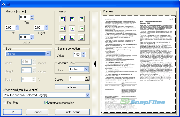 screenshot of Able Fax Tif View