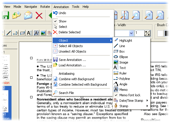 screenshot of Able Fax Tif View