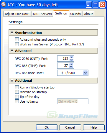 screenshot of Absolute Time Corrector