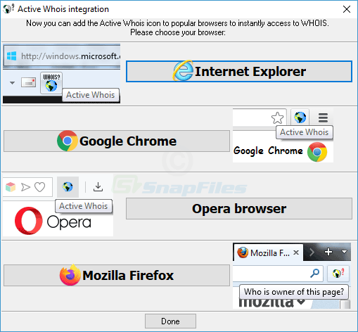 screenshot of ActiveWhois Browser