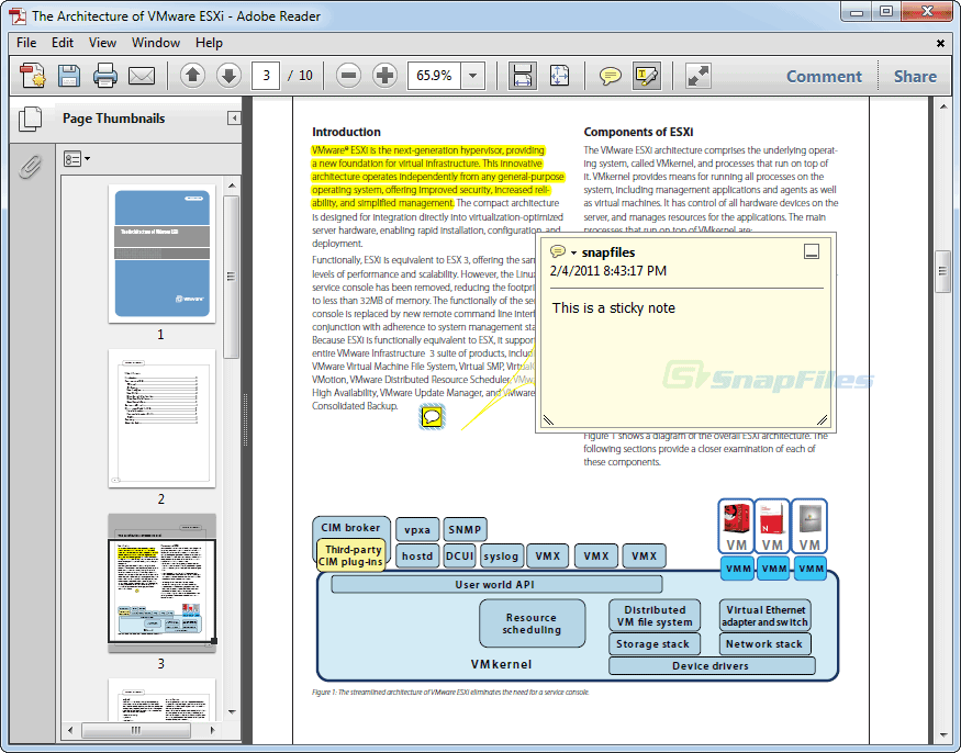screen capture of Adobe Acrobat Reader