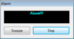 screenshot of Alarm