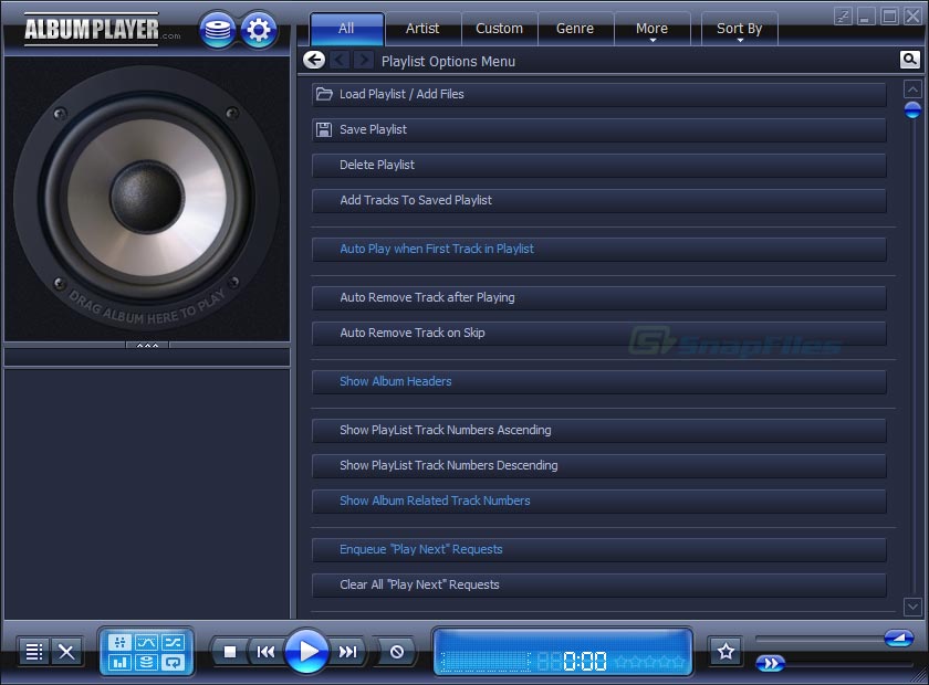 screenshot of AlbumPlayer