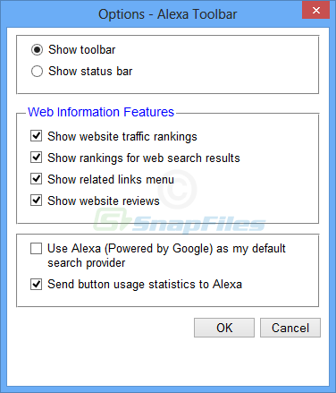 screenshot of Alexa Toolbar for Firefox