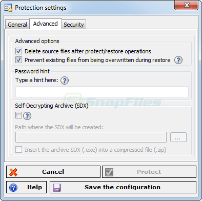 screenshot of Androsa FileProtector