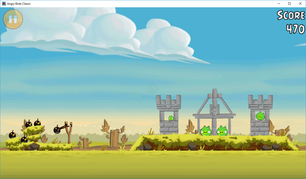 screen capture of Angry Birds for PC
