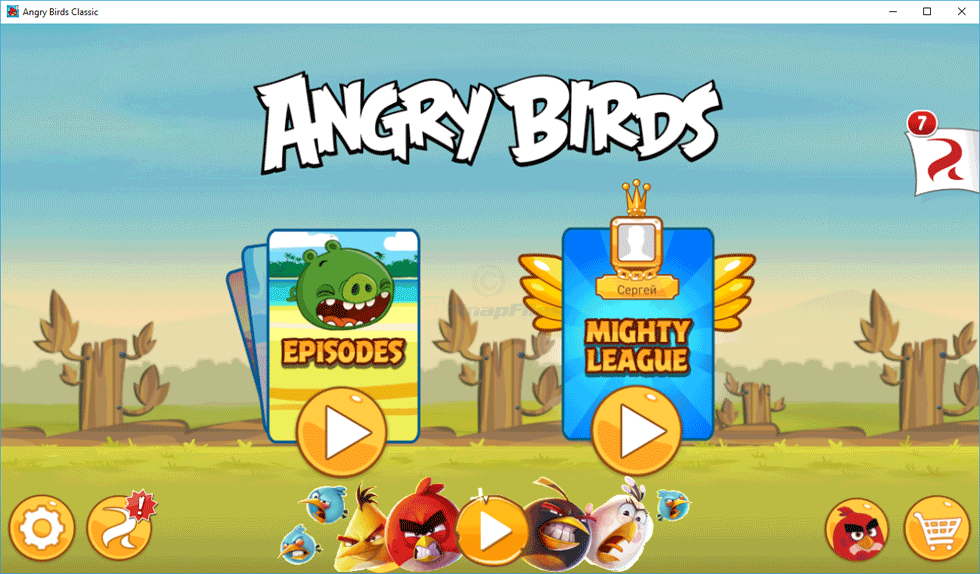 screenshot of Angry Birds for PC