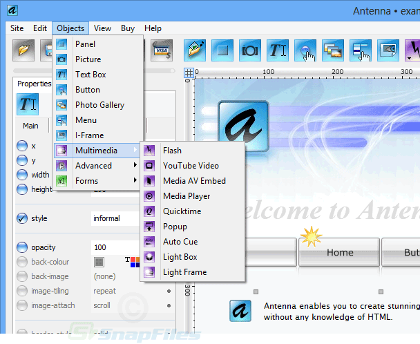 screenshot of Antenna Web Design Studio