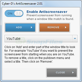 screen capture of Cyber-D AntiScreensaver