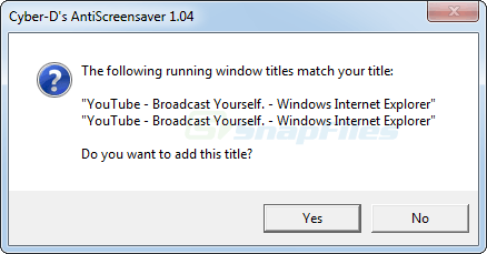 screenshot of Cyber-D AntiScreensaver