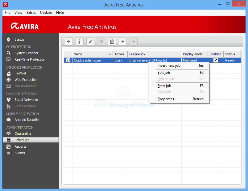 screenshot of Avira Free Antivirus
