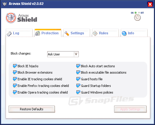 screen capture of ArovaxShield