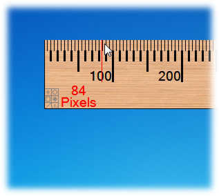 screen capture of A Ruler for Windows