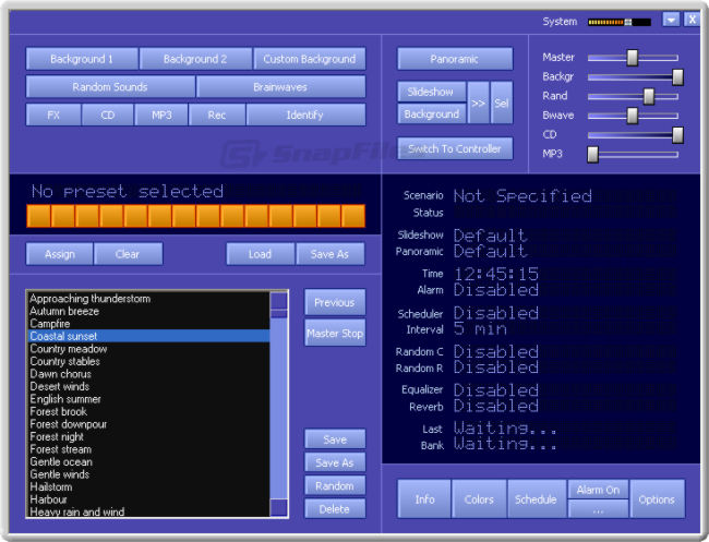 screen capture of Atmosphere Deluxe