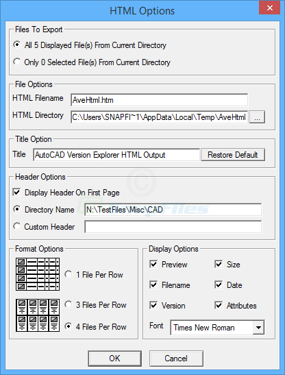 screenshot of AutoCAD Version Explorer