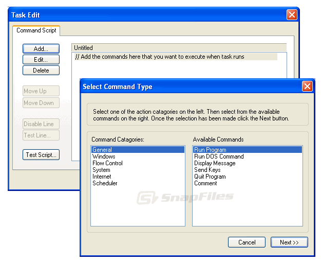 screenshot of AutoTask 2000