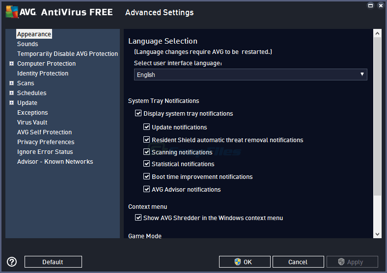 screenshot of AVG Anti-Virus Free Edition
