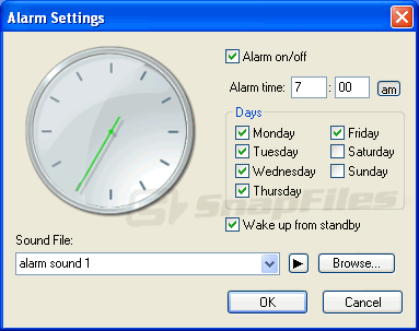 screenshot of Analogue Vista Clock
