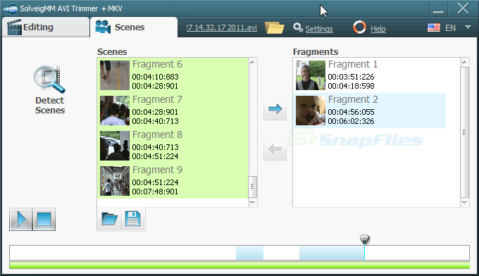 screenshot of SolveigMM AVI Trimmer + MKV