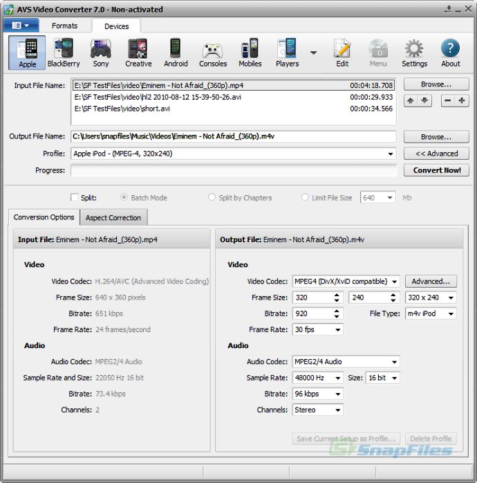 screenshot of AVS Video Converter