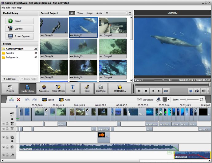 screen capture of AVS Video Editor