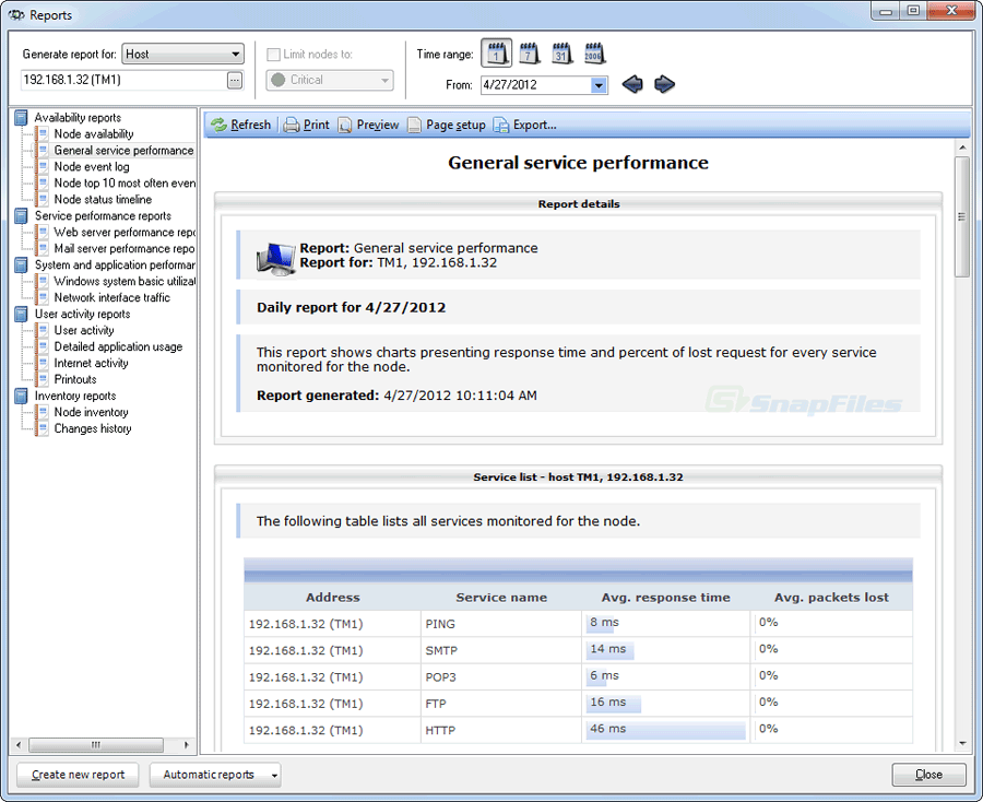 screenshot of Axence nVision
