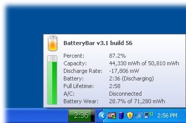 screen capture of BatteryBar