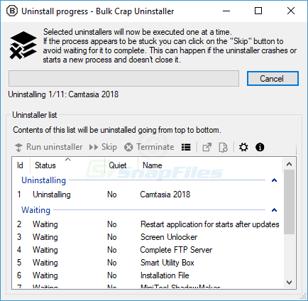 screenshot of BCUninstaller