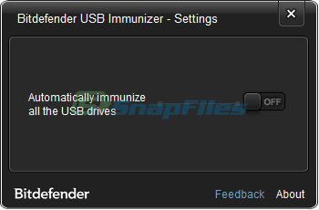 screenshot of Bitdefender USB Immunizer