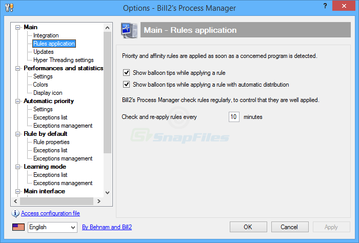 screenshot of Bill2`s Process Manager