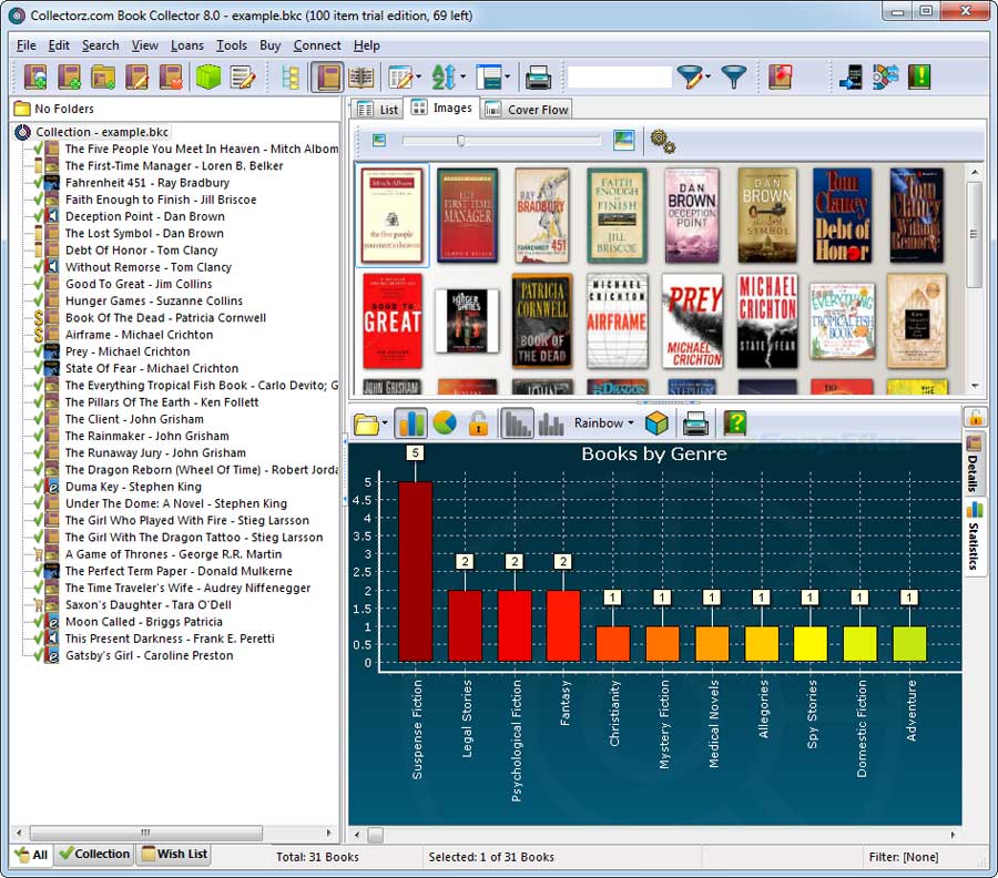 screenshot of Collectorz.com Book Collector