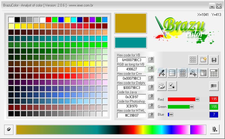 screen capture of BrazuColor