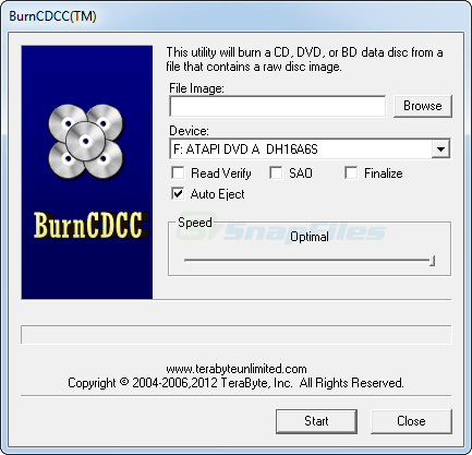 screen capture of BurnCDCC