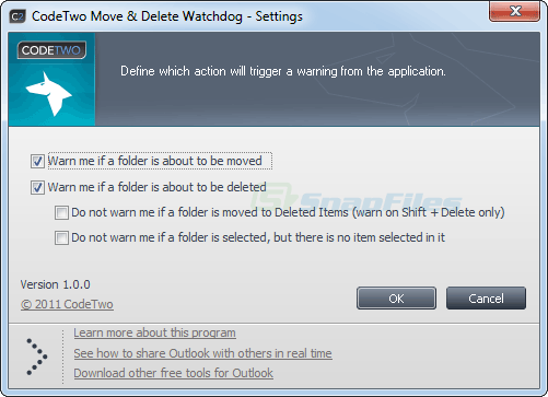 screenshot of CodeTwo Move and Delete Watchdog