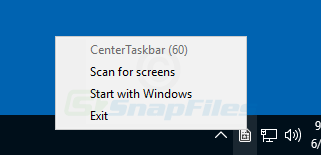 screenshot of CenterTaskbar
