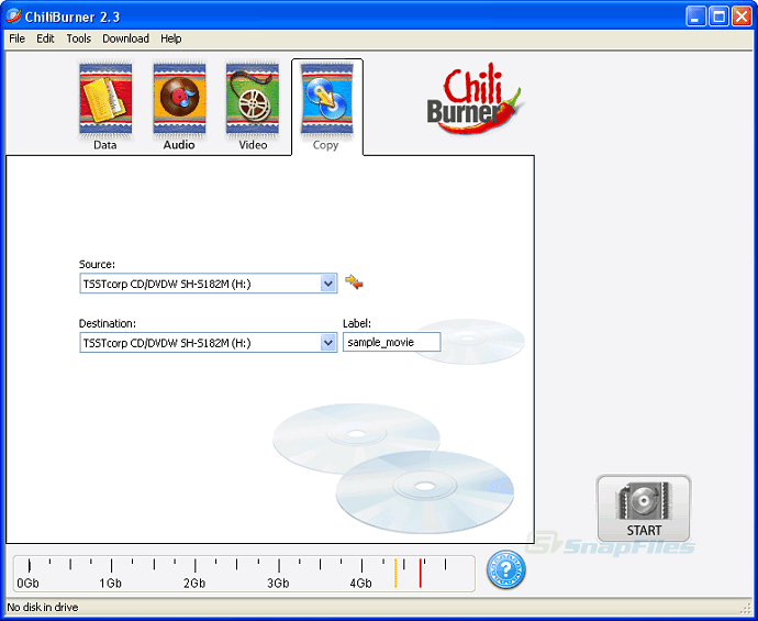 screenshot of ChiliBurner