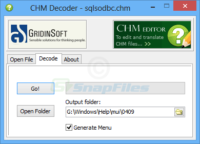 screenshot of CHM Decoder