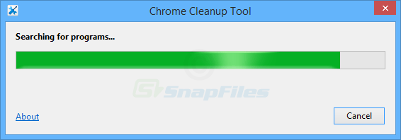 screen capture of Chrome Cleanup Tool