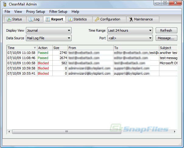 screenshot of CleanMail Server
