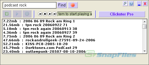 screenshot of Clickster