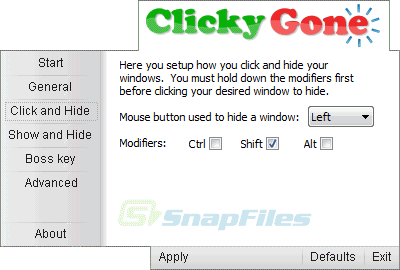 screenshot of Clicky Gone Portable