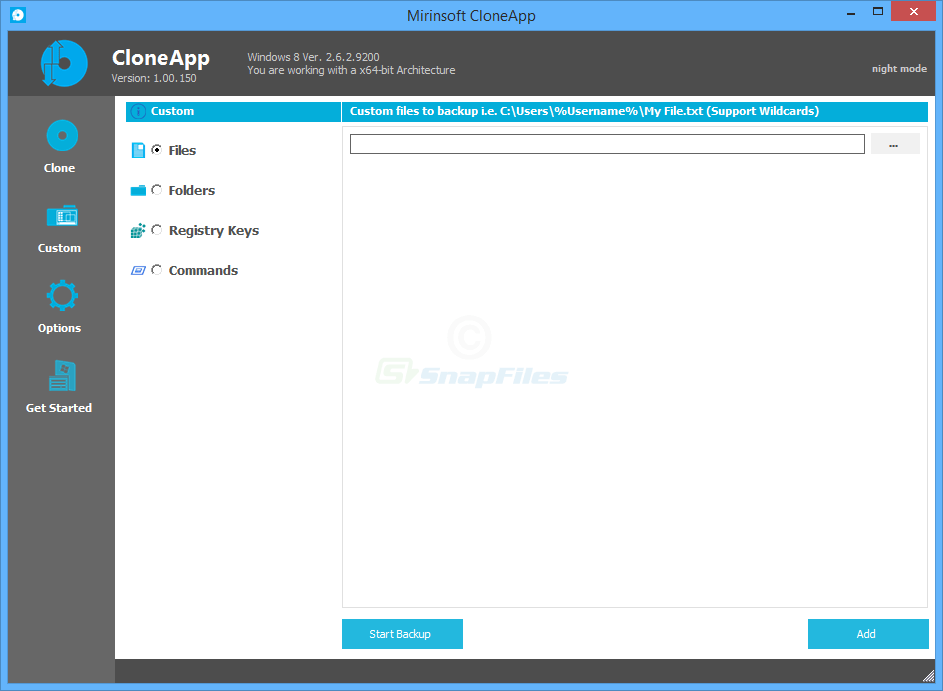 screenshot of CloneApp