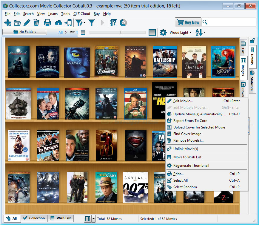 screenshot of Collectorz.com Movie Collector
