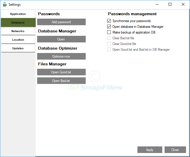 screenshot of CobraTek Wifi Manager