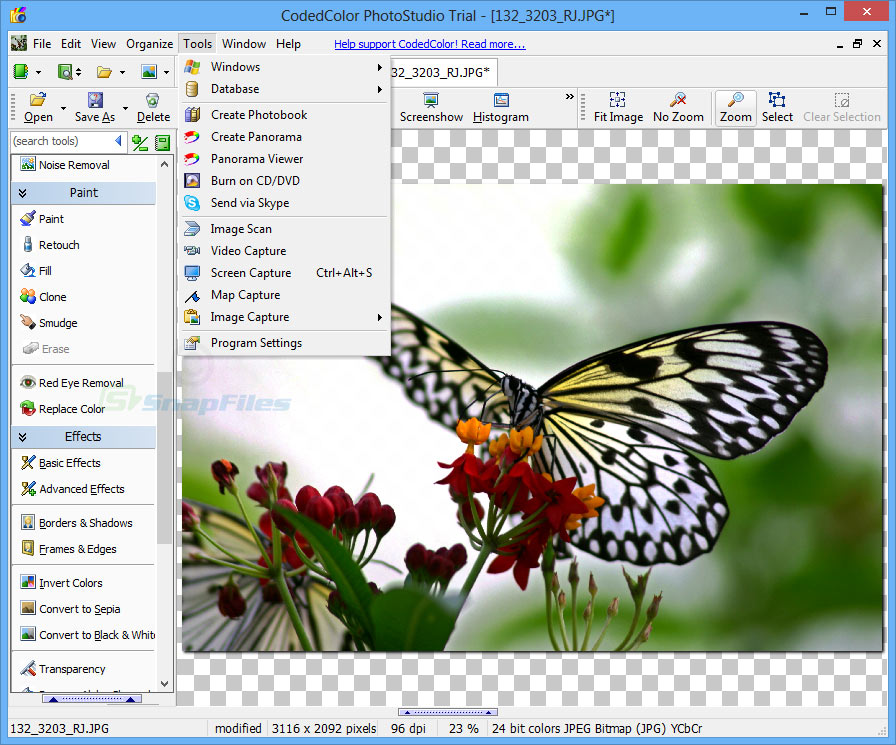 screenshot of CodedColor PhotoStudio Pro