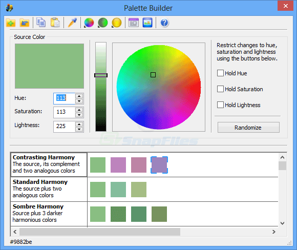 screen capture of ColorCache